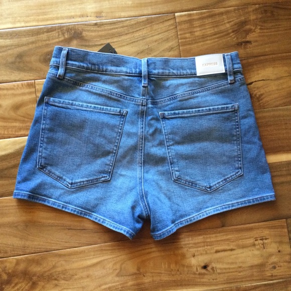 ✔️ NWT Express 90s High Rise Denim Shorts Size 10 - Picture 7 of 7